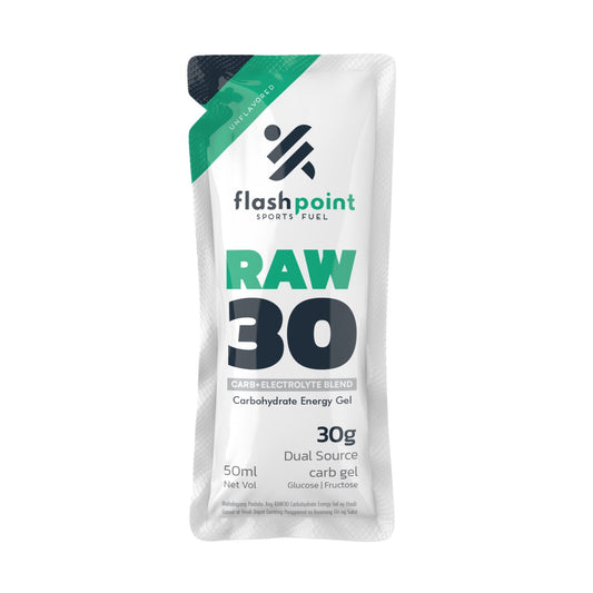 Raw 30 Energy Gel Unflavored, Front Label