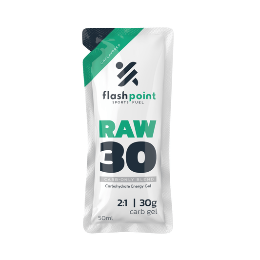 Raw 30 Energy Gel Unflavored, Front Label